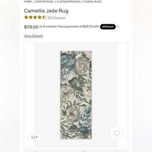 Ruggable runner, top only 2.5x7